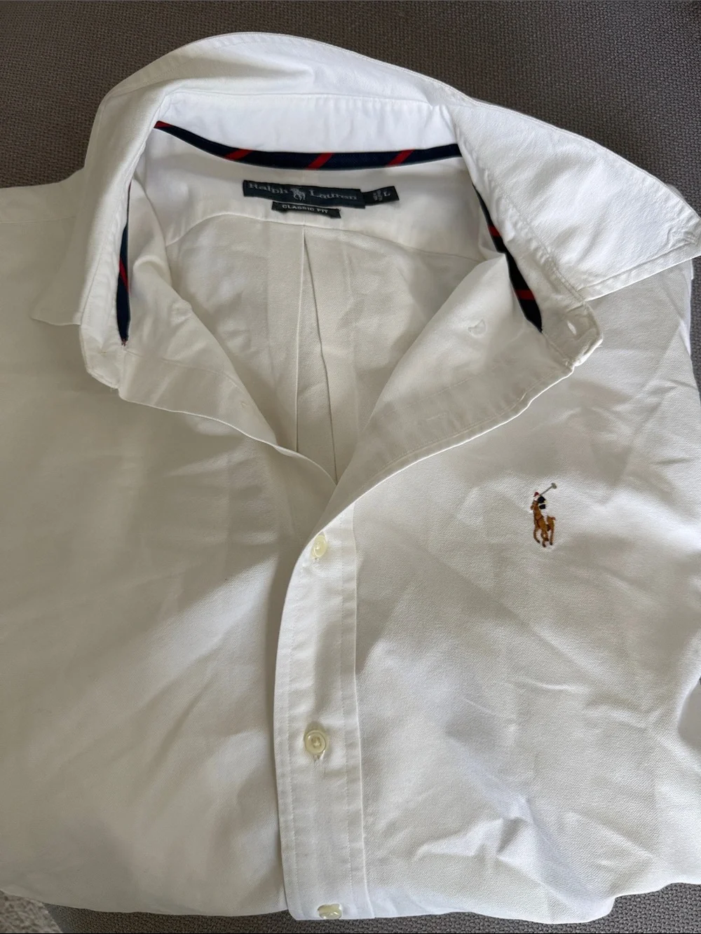 Ralph Lauren White Long-Sleeve Oxford Shirt with Pony Logo - Picture 11 of 11
